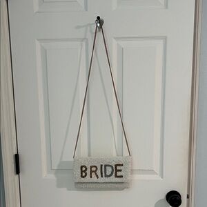Bride Beaded Clutch with Chain Strap